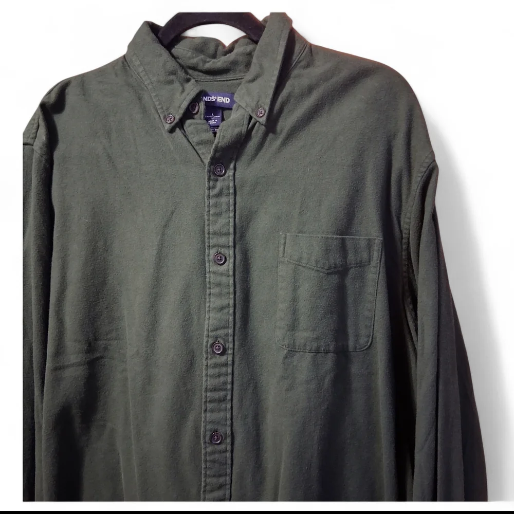Vintage Lands Ends Button Down Mens Size Large
